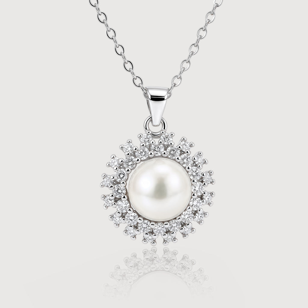 Pearl Halo Pendant Necklace