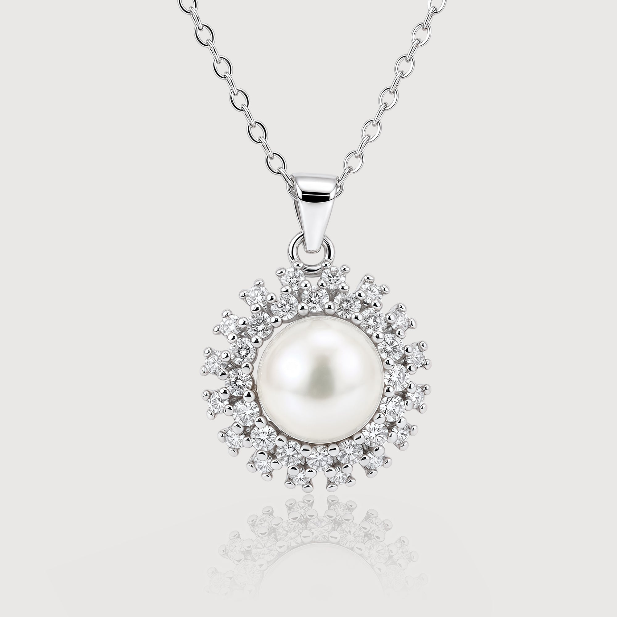 Pearl Halo Pendant Necklace