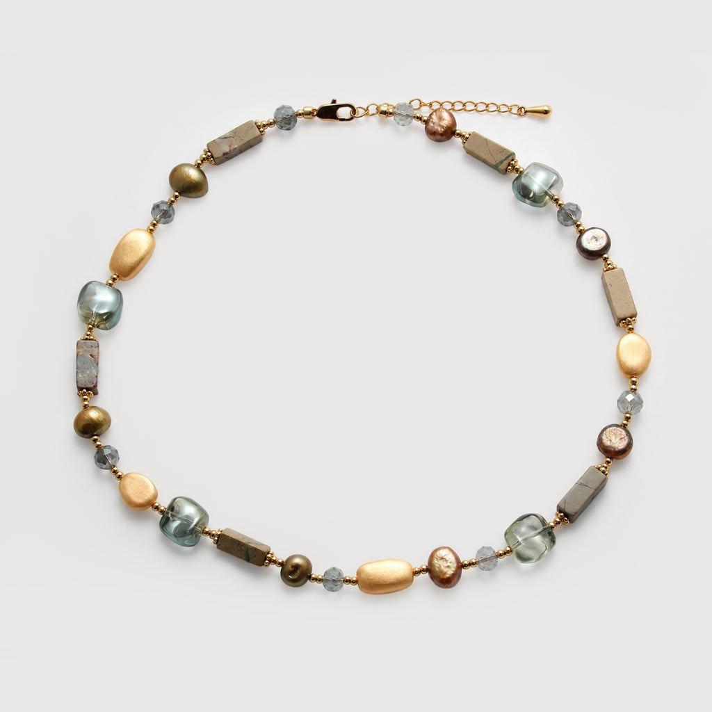 Pearl Gem Gold Necklace
