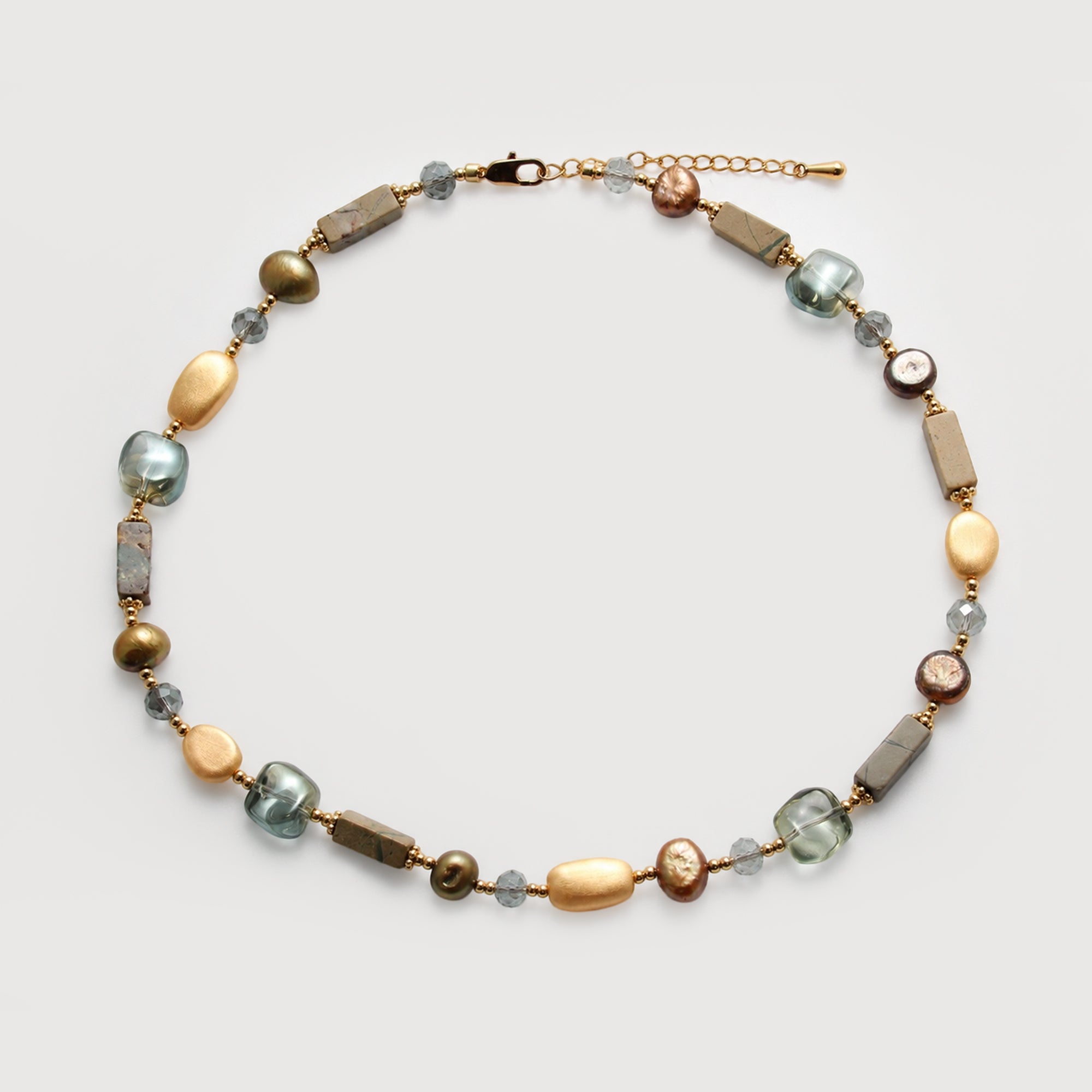 Pearl Gem Gold Necklace