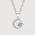 Silver Moon Pendant Necklace