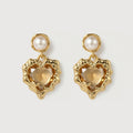 Pearl Heart Earrings