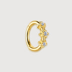 Floral Zircon Huggie