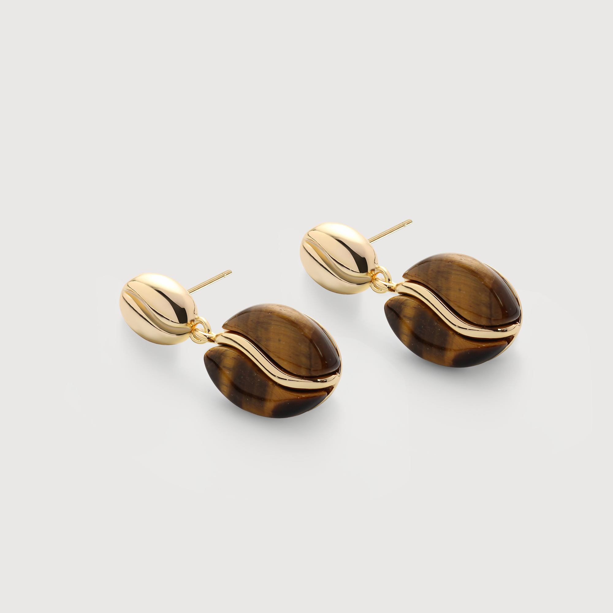 Tiger Eye Drop Earrings