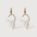 Gold Heart Drop Earrings
