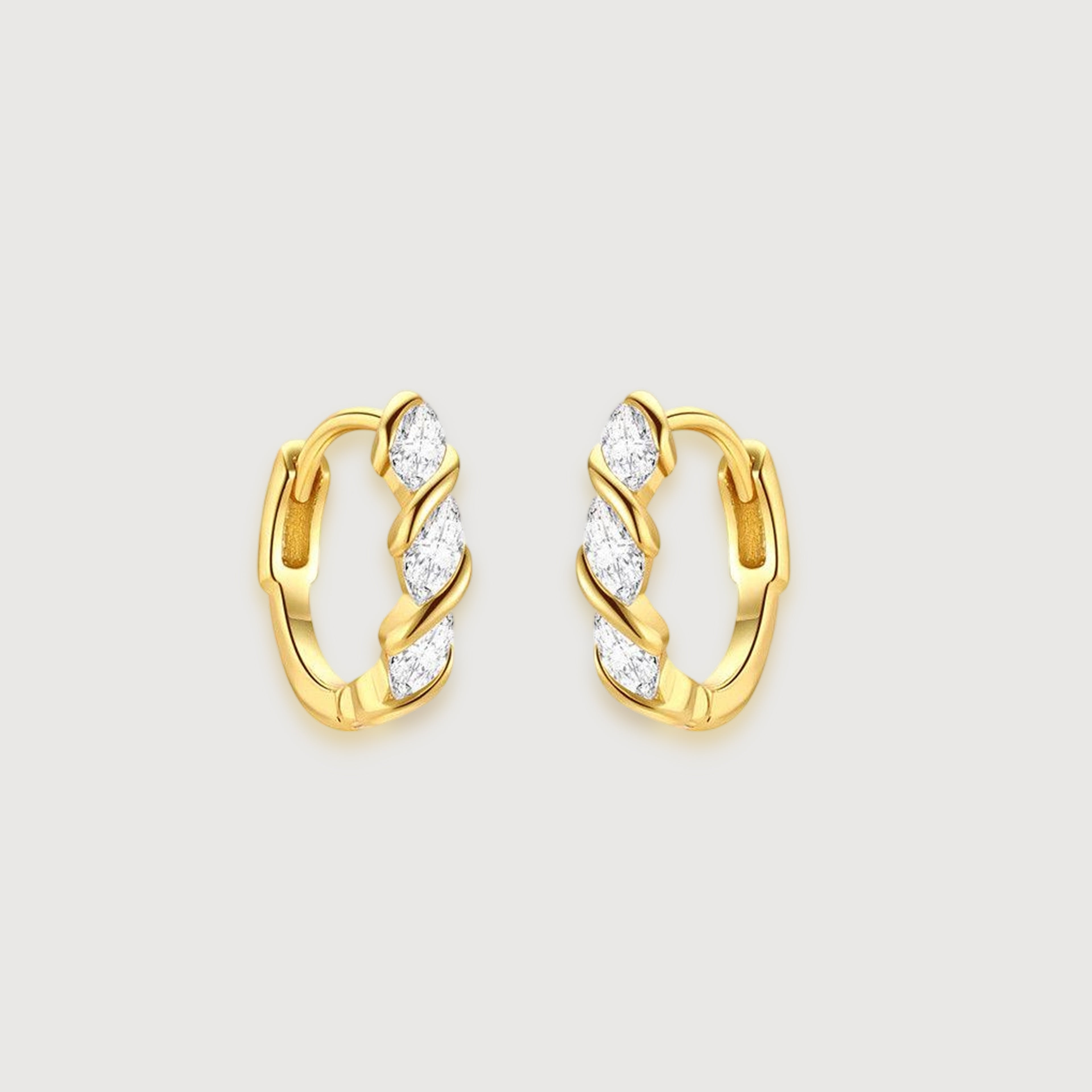 Braided Zircon Huggies