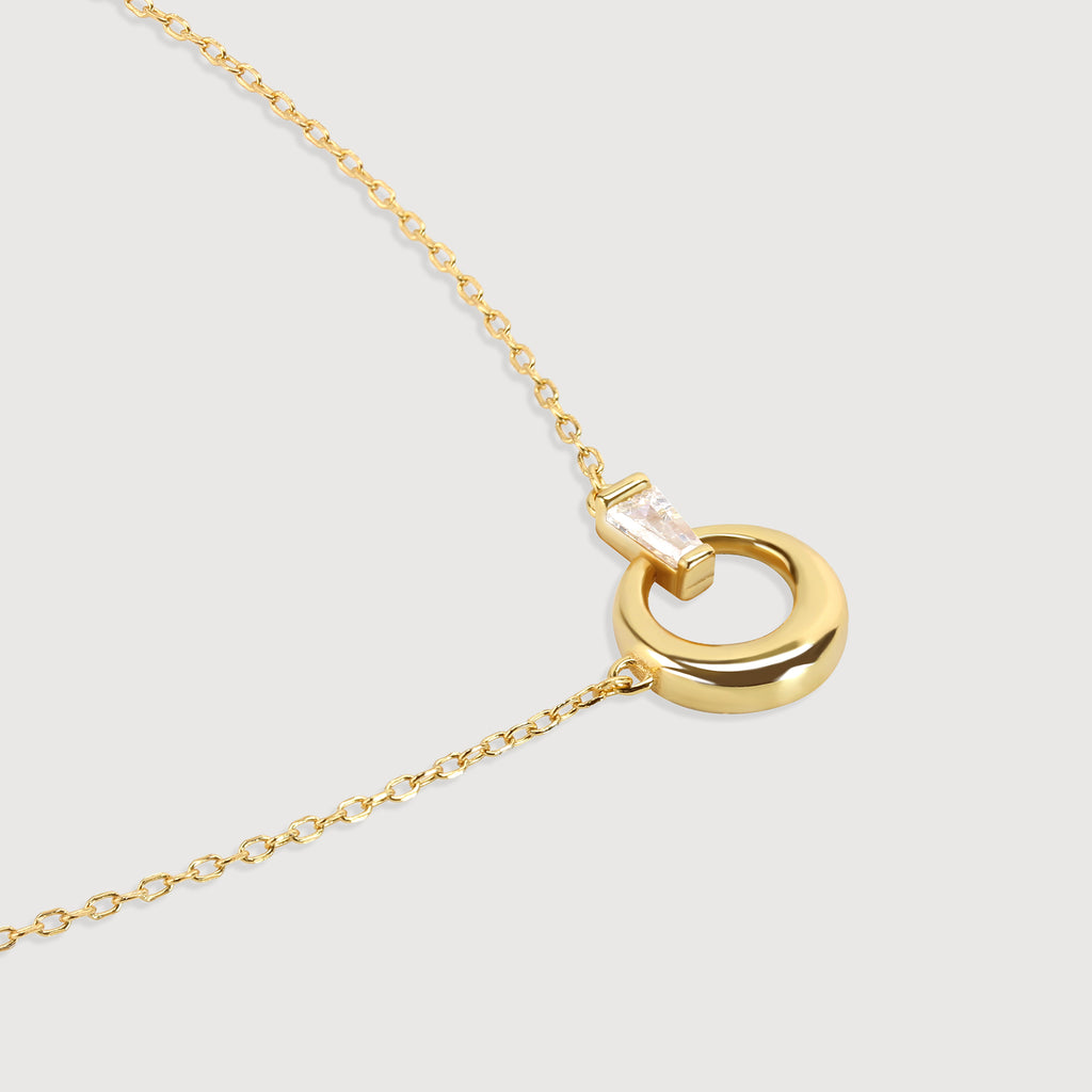 Golden Halo Pendant Necklace
