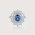Blue Zircon Statement Ring
