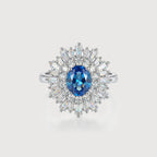Blue Zircon Statement Ring