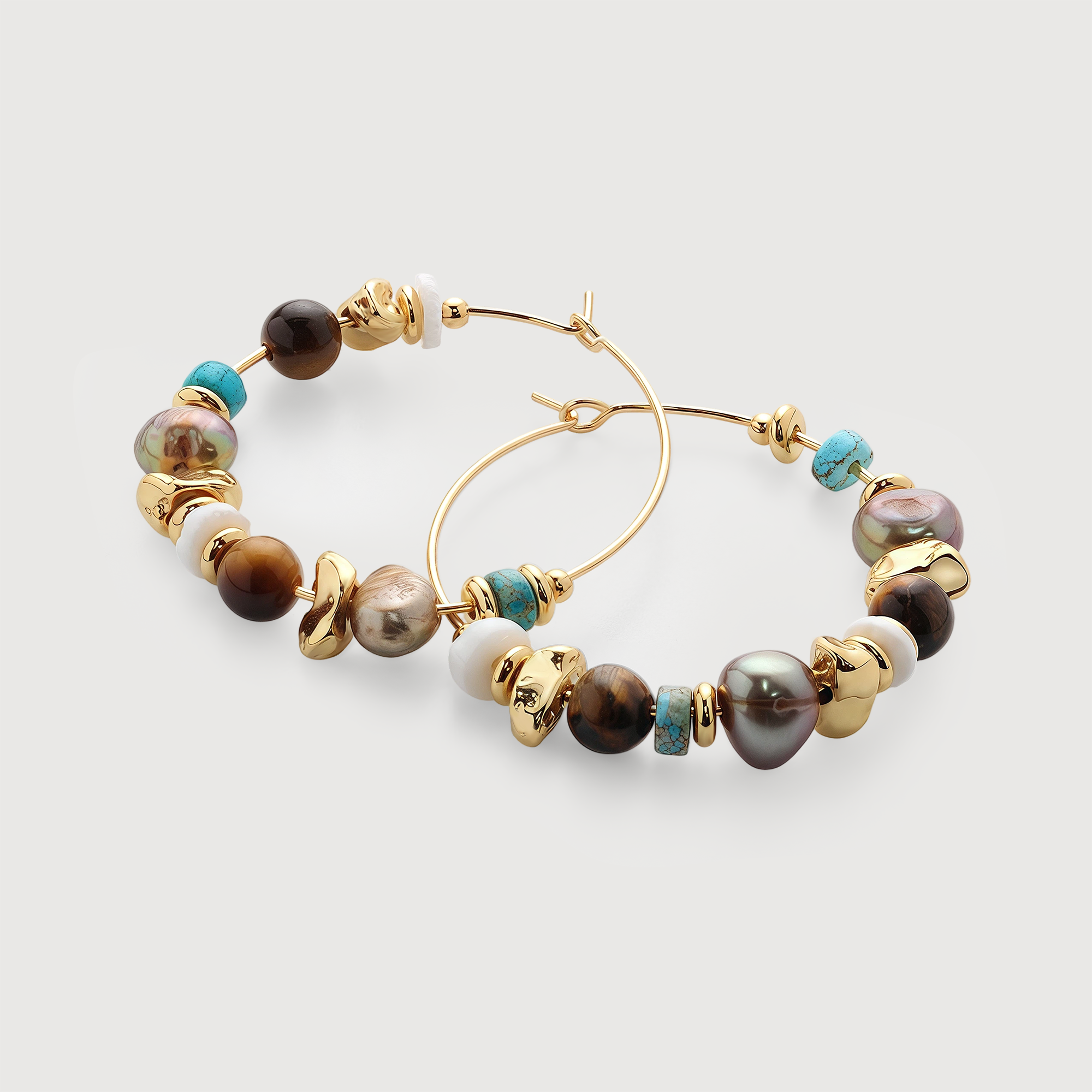 Artisan Beaded Hoops
