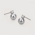 Grey Pearl Zircon Studs