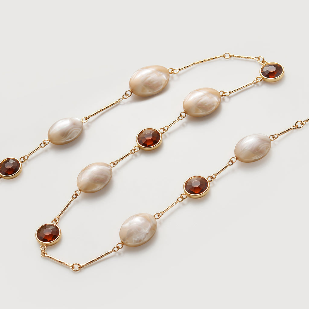Shell Pearl Gold Necklace