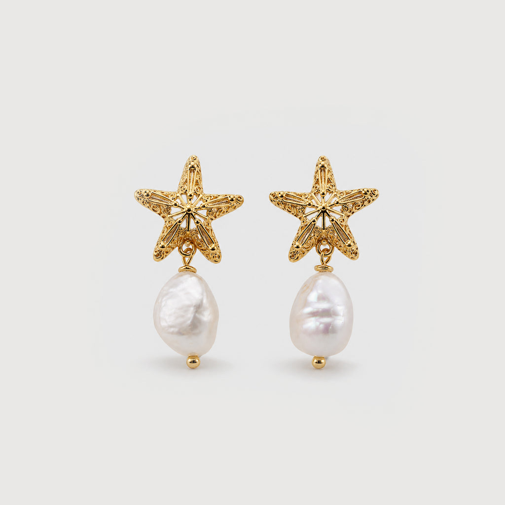 Star Baroque Pearl Earrings