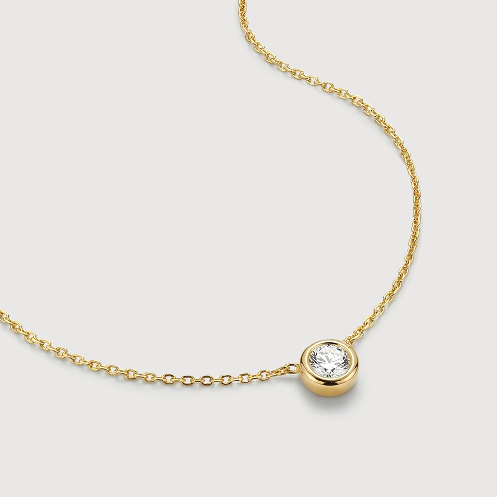 Gold Solitaire Necklace