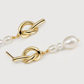 Pearl Knot Drop Earrings