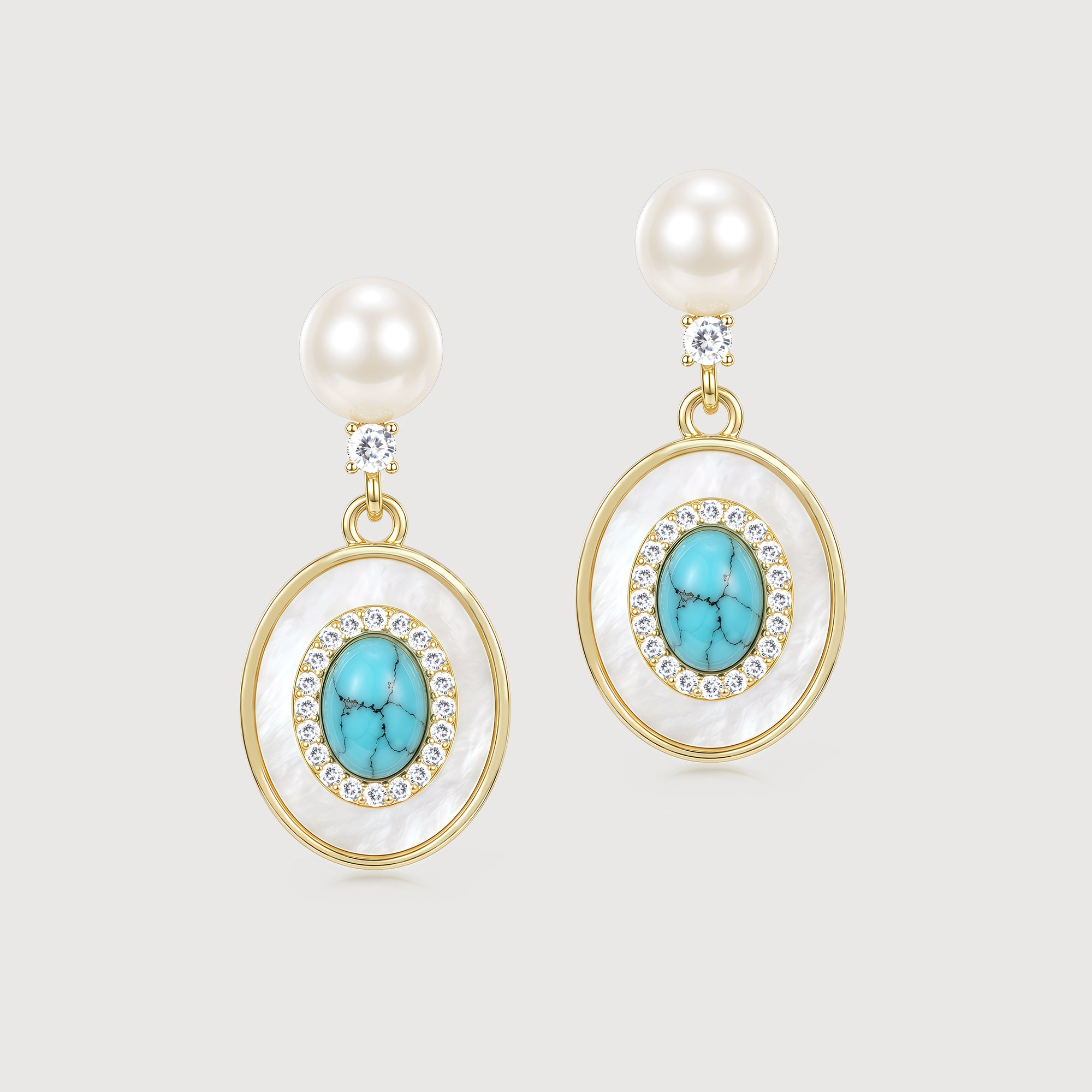 Pearl Medallion Earrings