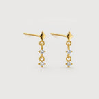 Star Zircon Drop Earrings
