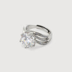 Zircon Wave Solitaire Ring