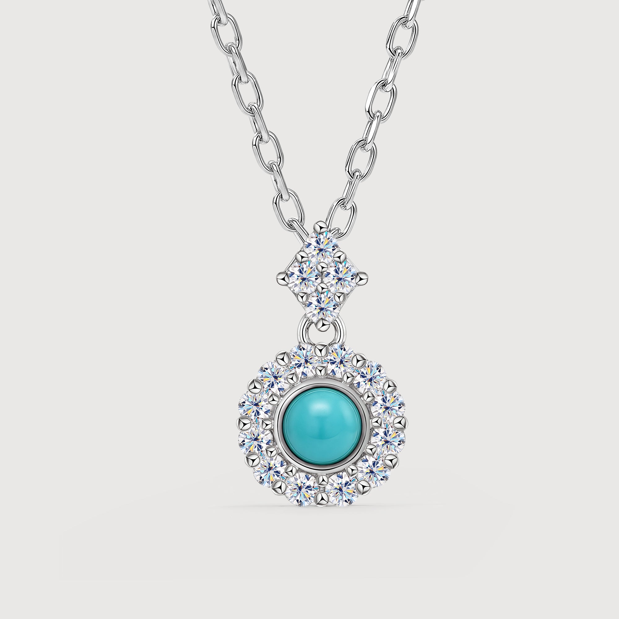 Turquoise Halo Necklace