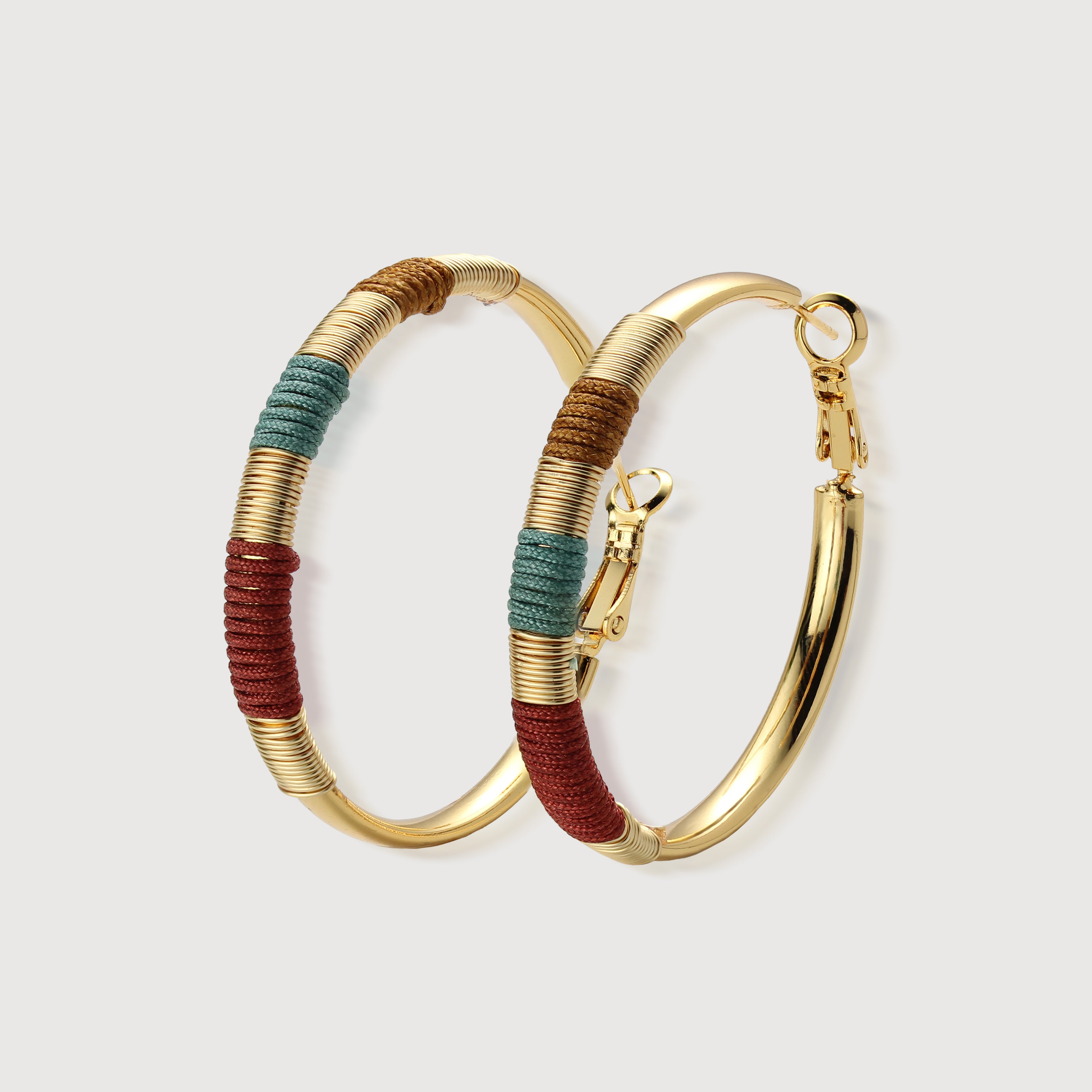 Woven Gold Hoop Earrings