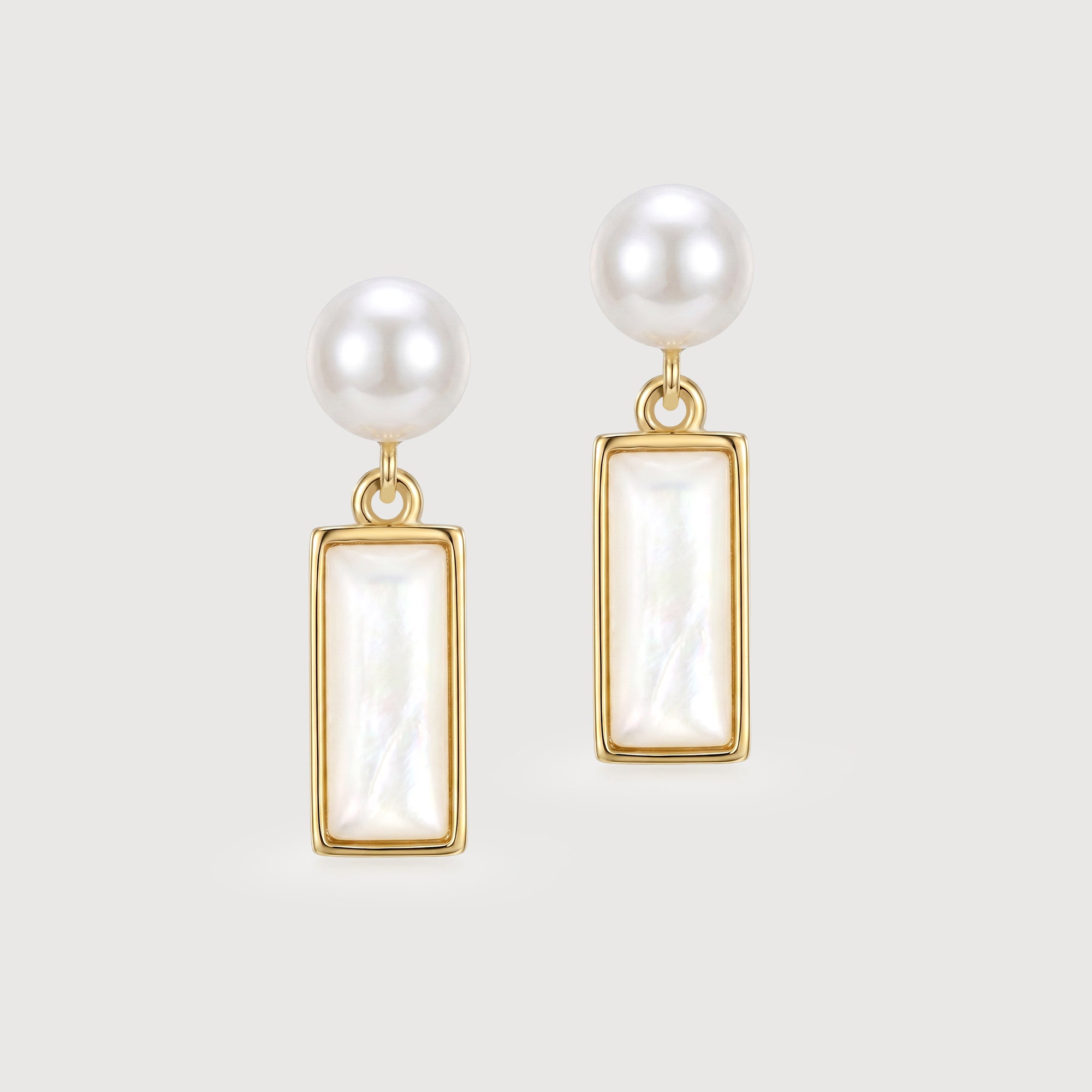 Pearl Bar Drop Earrings