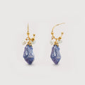 Gold Kyanite Pearl Studs