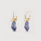 Gold Kyanite Pearl Studs