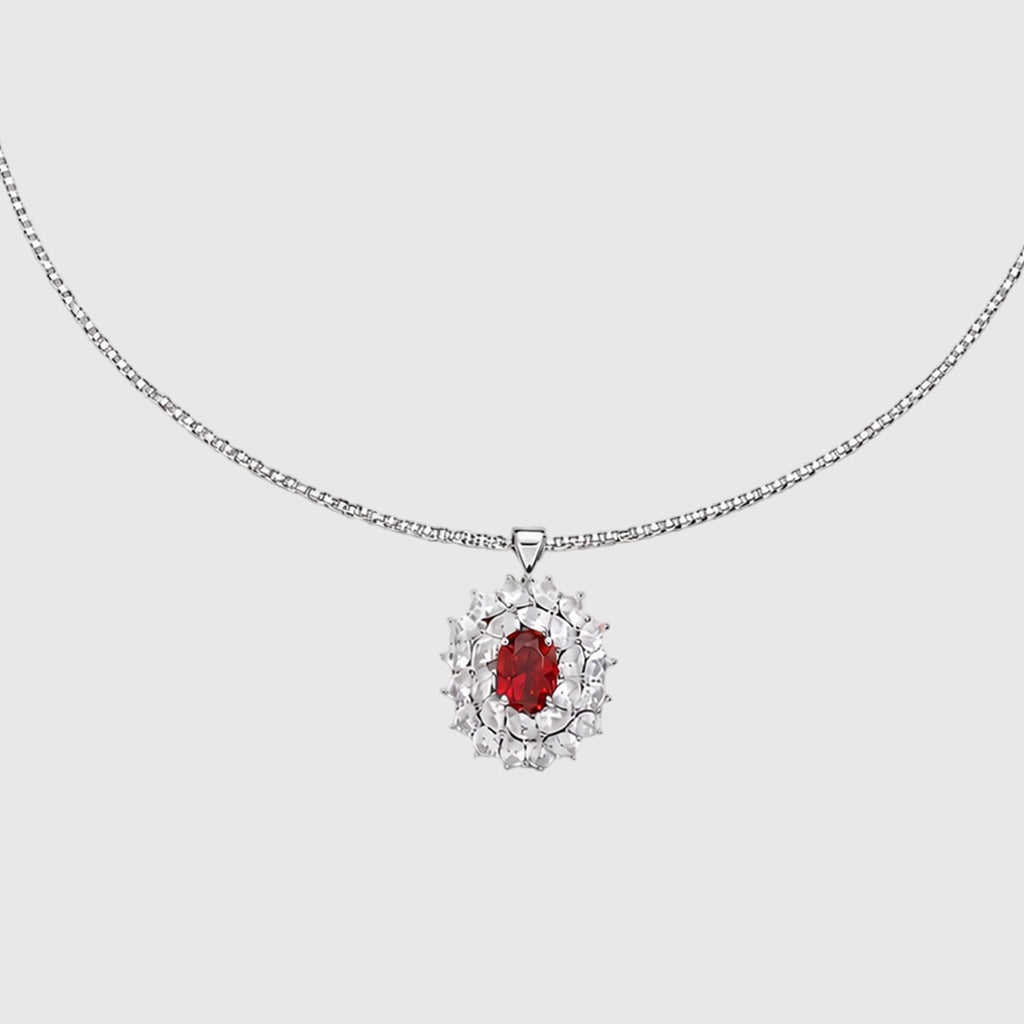 Royal Red Zircon Necklace