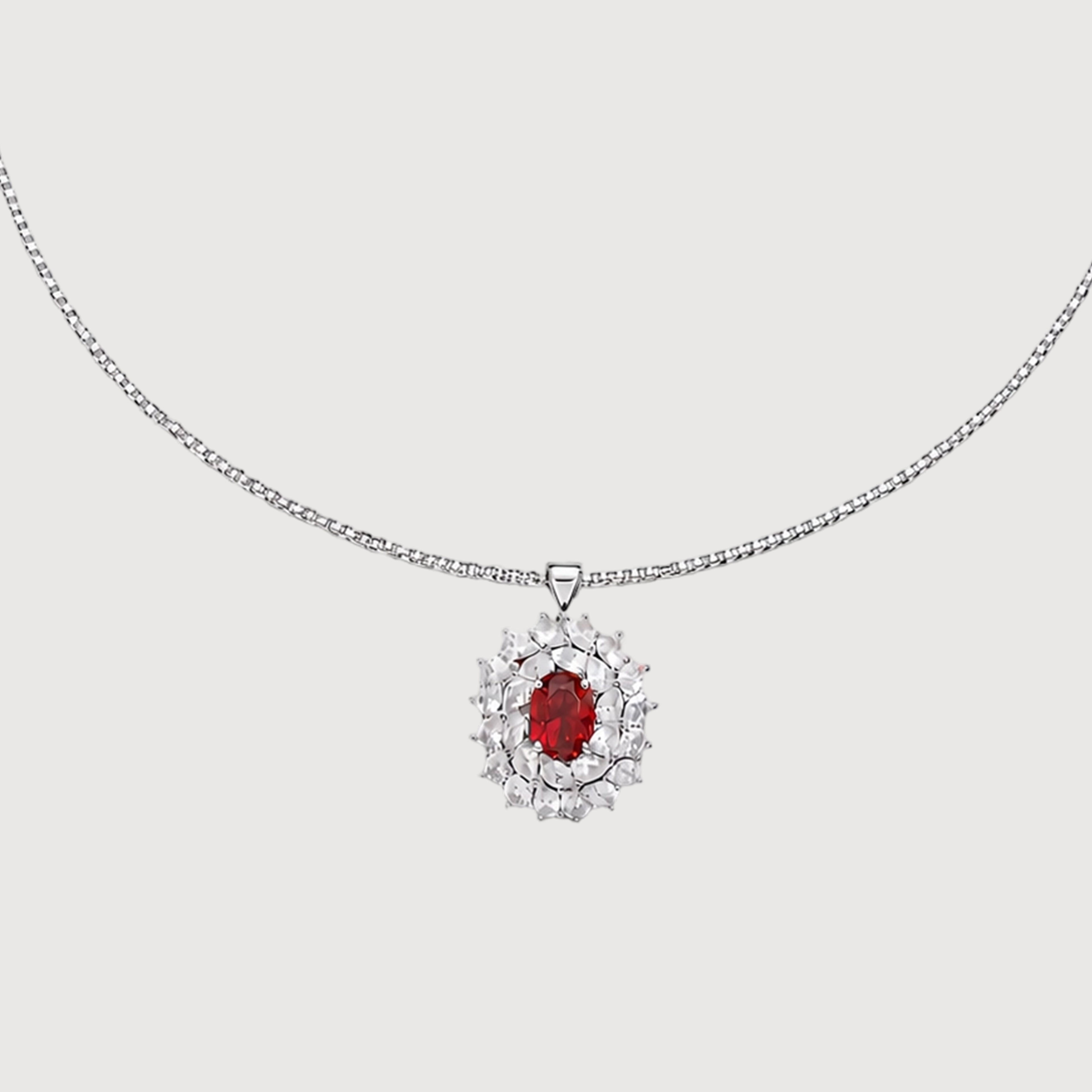 Royal Red Zircon Necklace