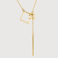 Geo Drop Gold Necklace
