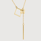 Geo Drop Gold Necklace
