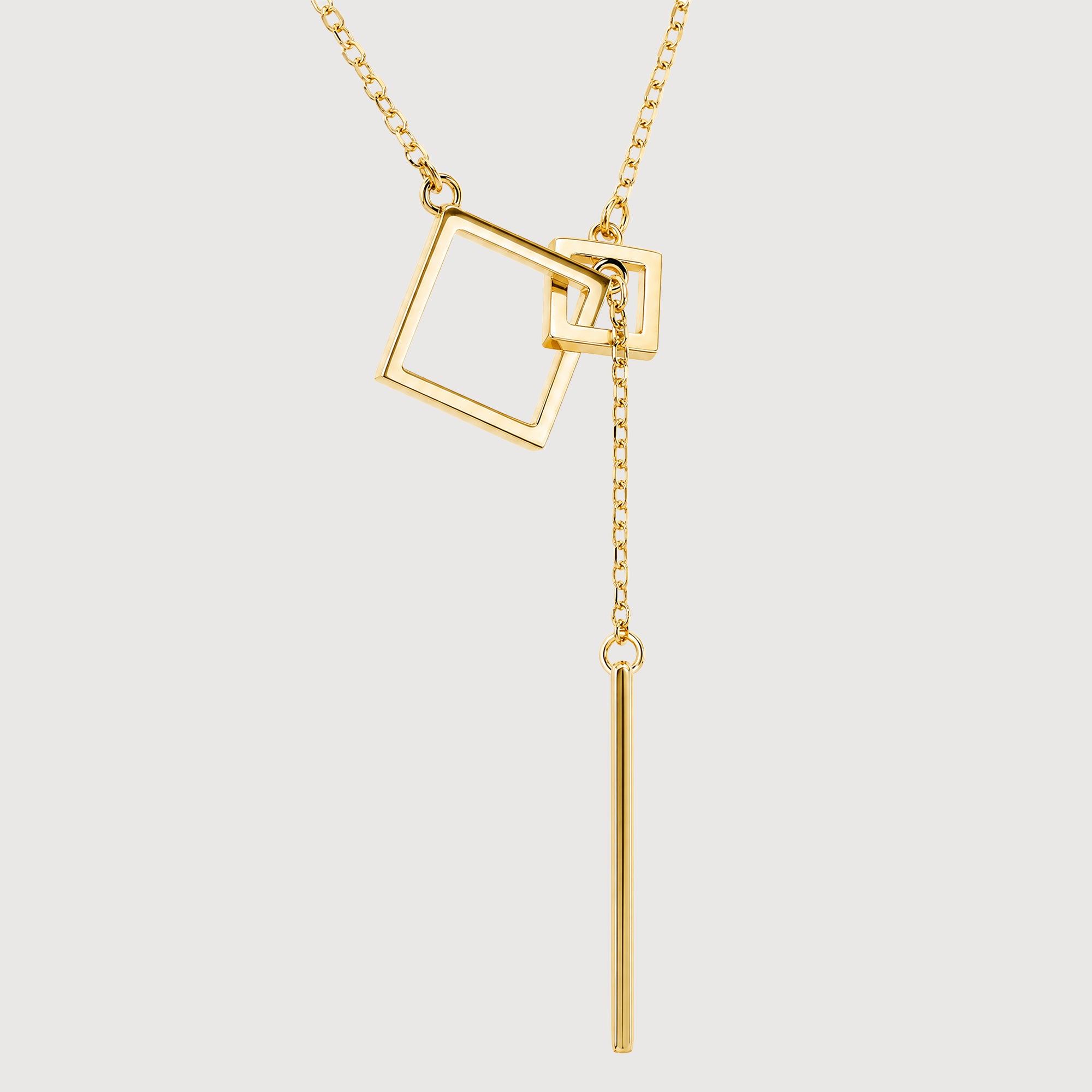Geo Drop Gold Necklace