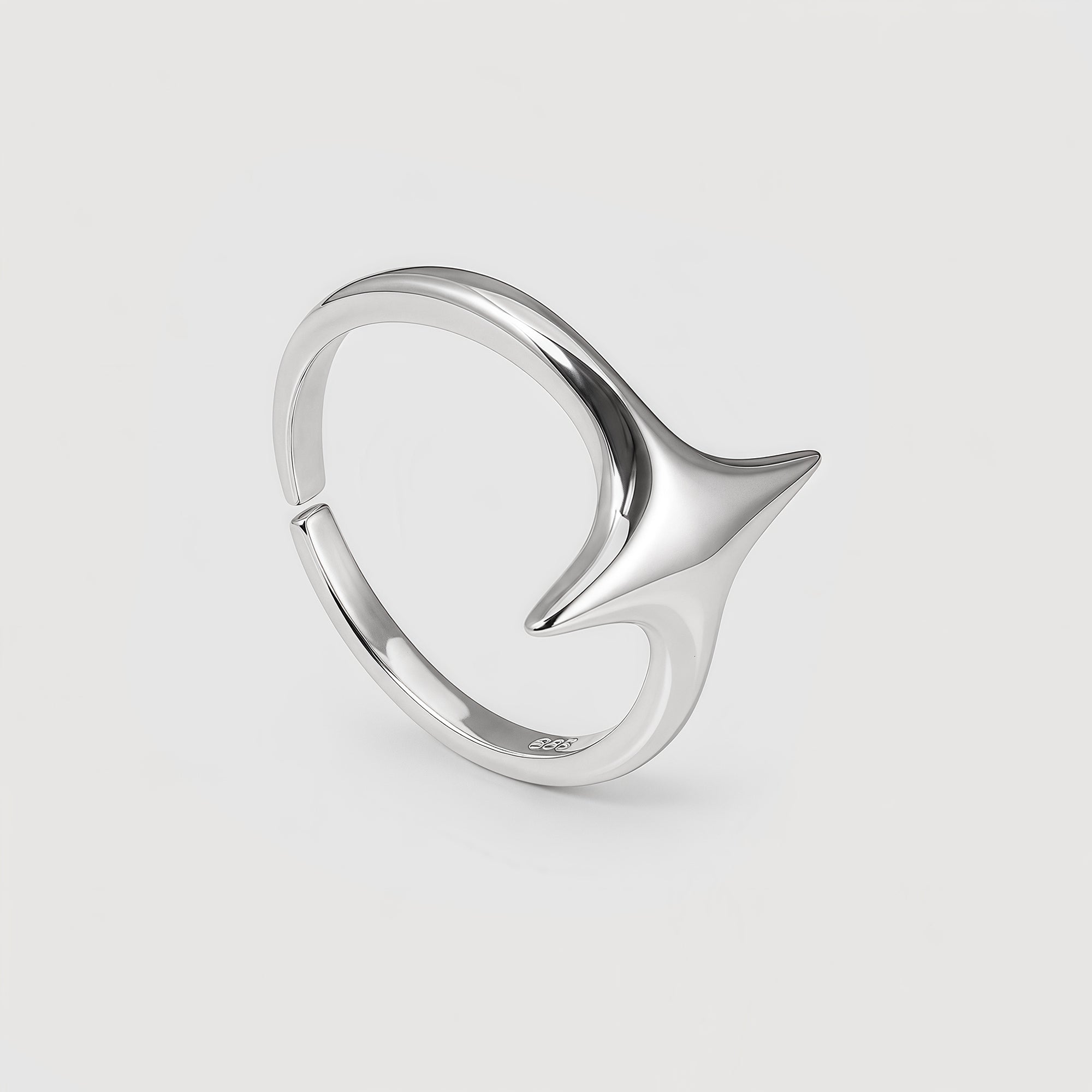Silver Star Open Ring