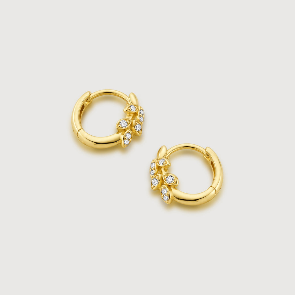 Leaf Huggie Earrings