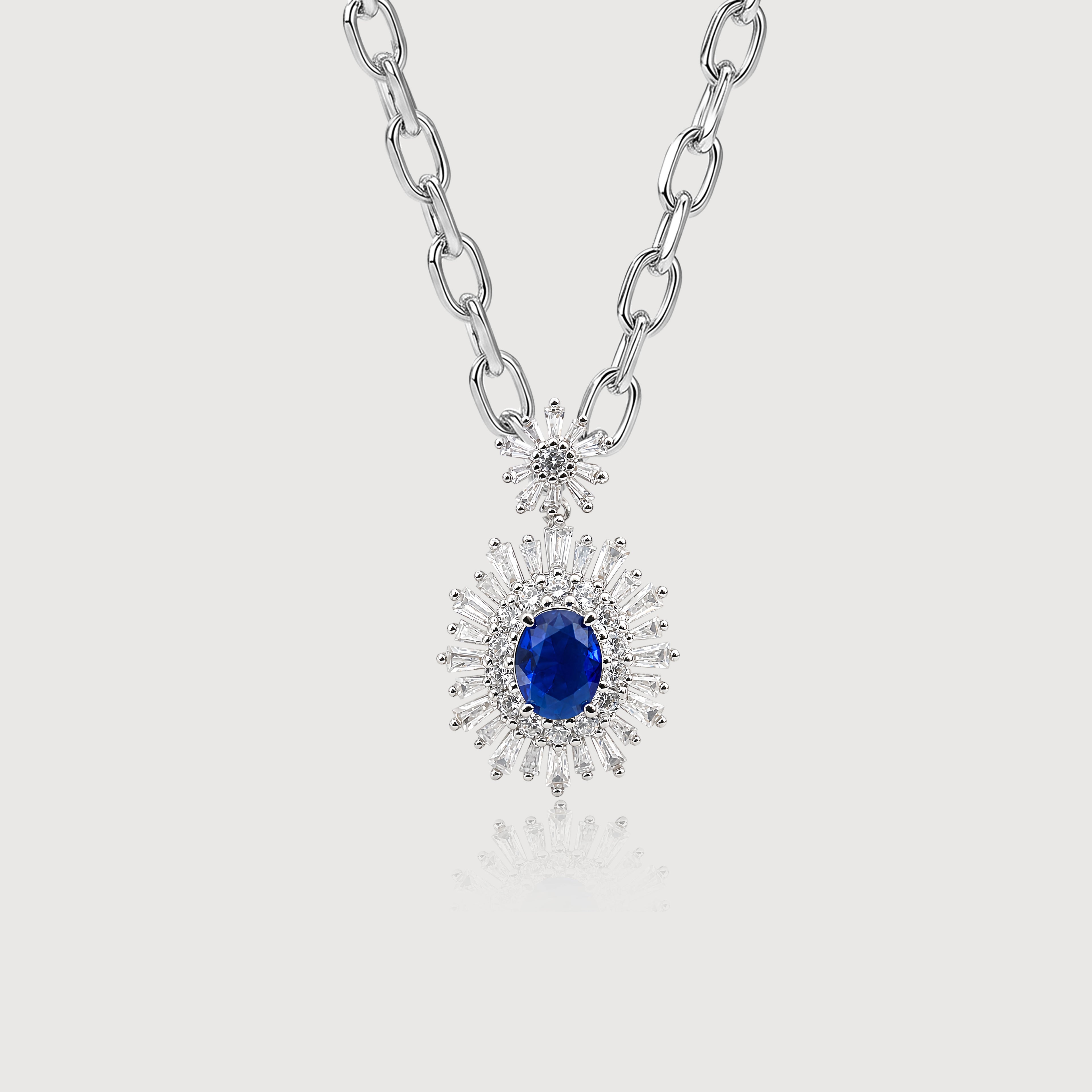 Royal Blue Zircon Necklace