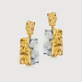 Marble Gold Drop Earrings