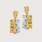 Marble Gold Drop Earrings