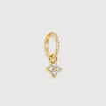 Zircon Clover Huggie Earrings