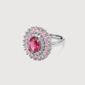 Pink Halo Statement Ring