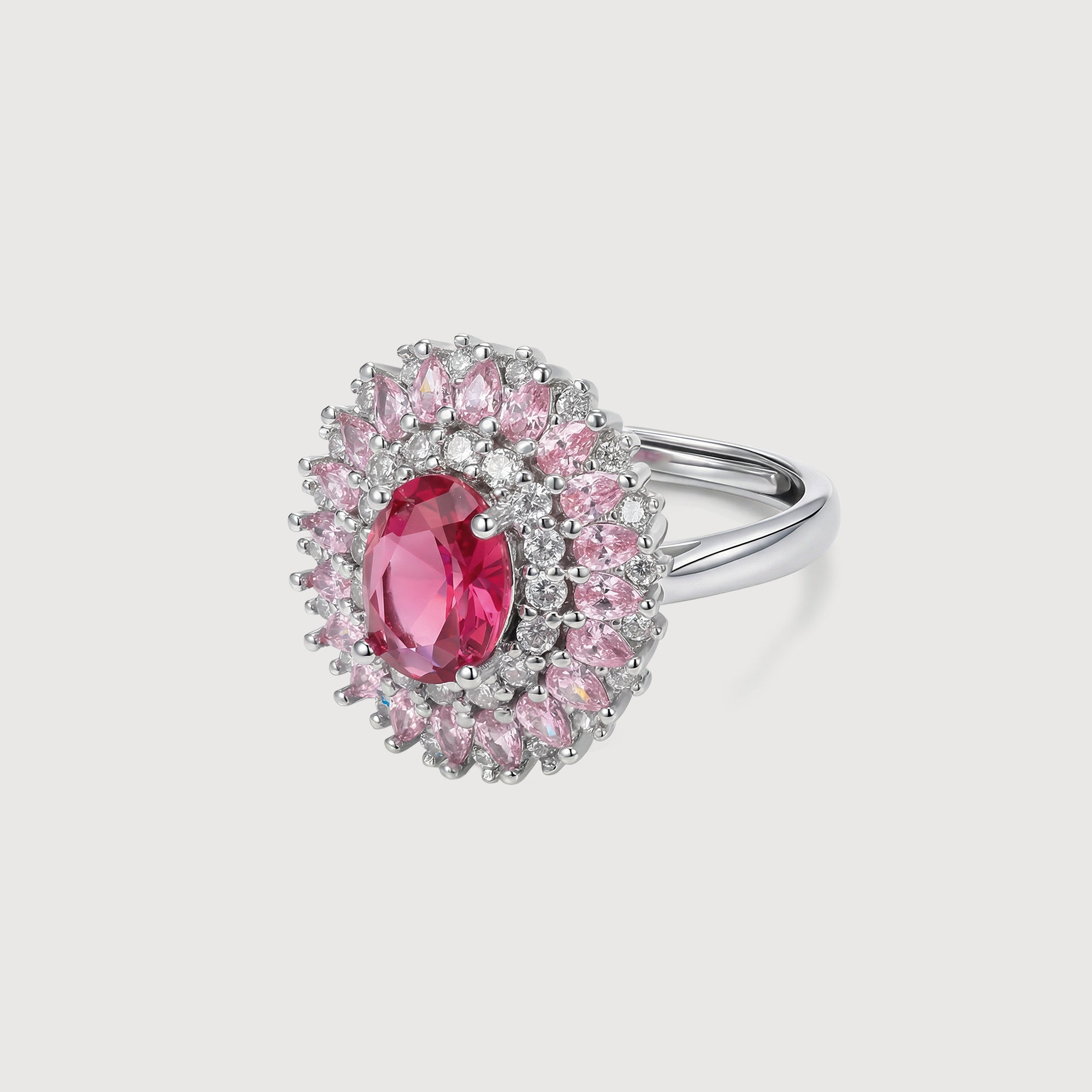 Pink Halo Statement Ring