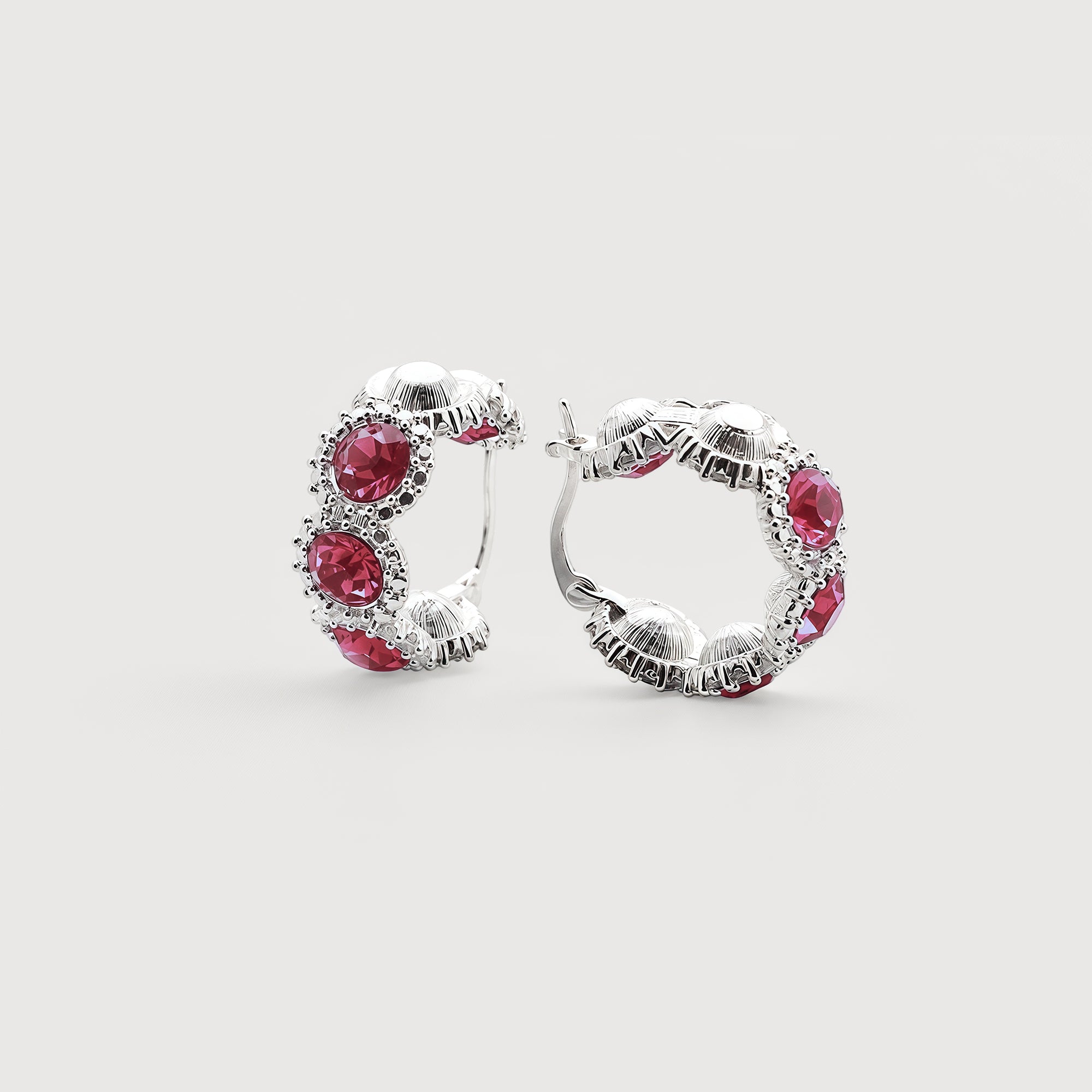 Zircon Hoop Earrings