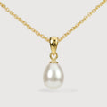 Gold Pearl Drop Necklace