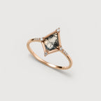 Moss Agate Radiant Ring