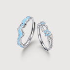 Forget-Me-Not Couple Rings