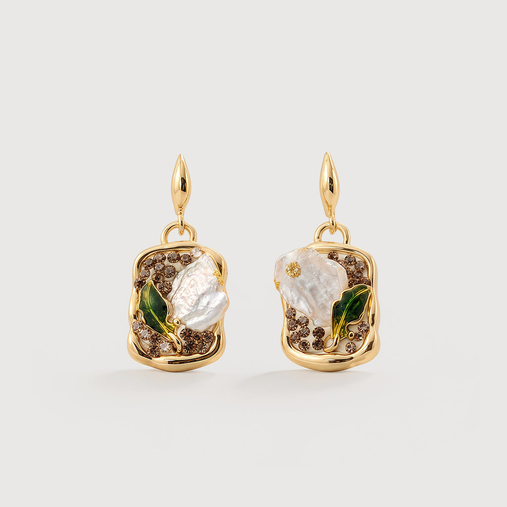 Pearl Garden Drop Earrings