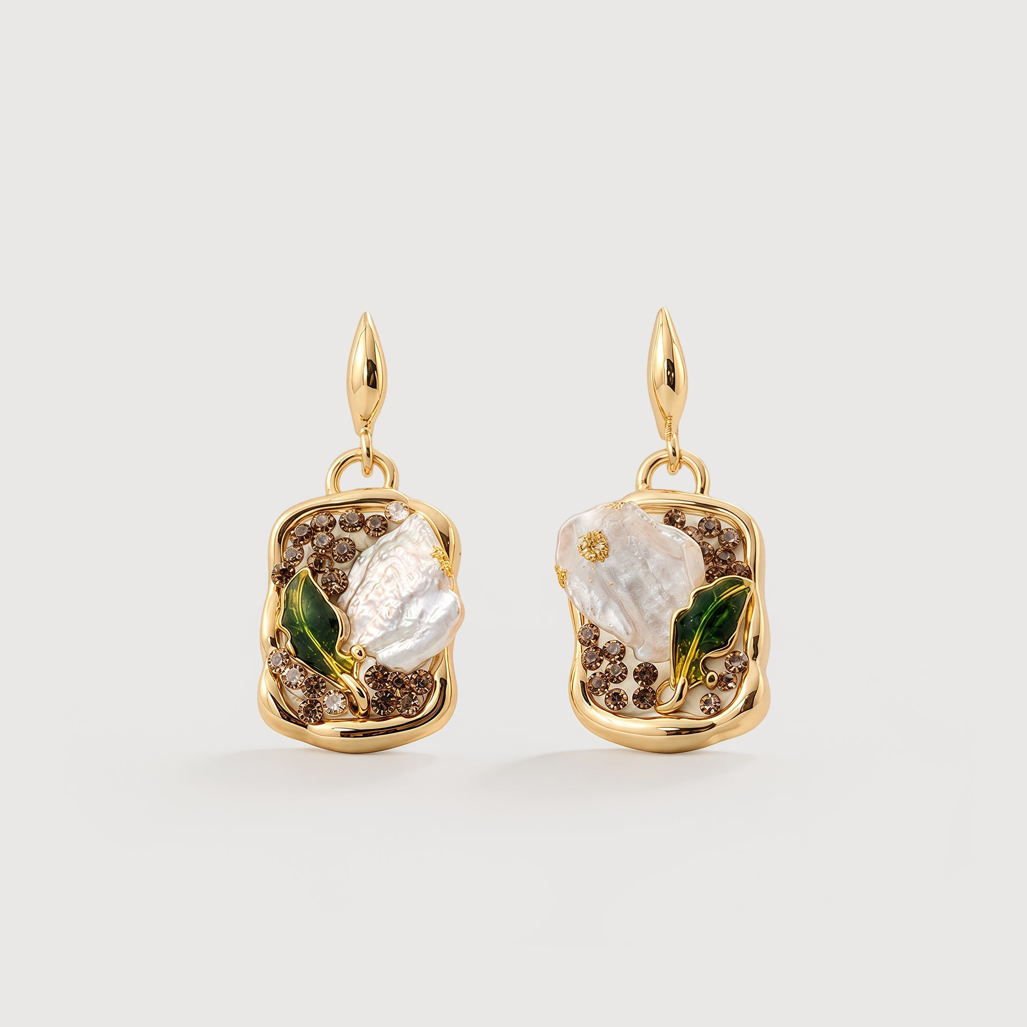 Pearl Garden Drop Earrings