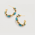 Turquoise Dome Hoops