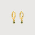 Moss Agate Huggie Earrings