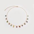 Rainbow Crystal Charm Necklace