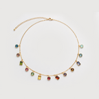Rainbow Crystal Charm Necklace